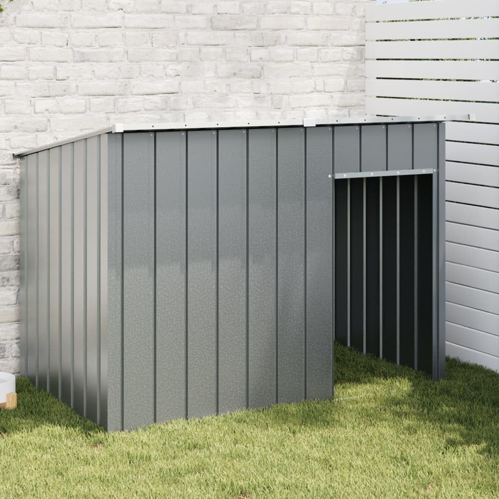 Chenil d'extérieur pour Chien, Enclos Niche Cage pour Chien Métal Niche pour Chien avec Toit Anthracite Acier galvanisé
