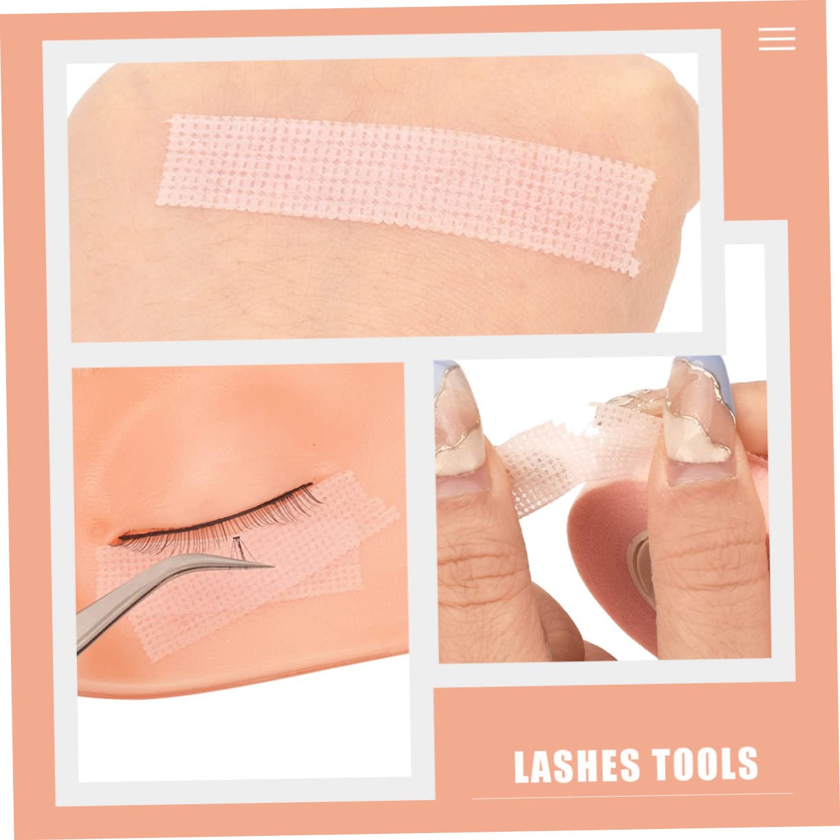 Cintas para Pestañas Adhesivas de Aislamiento 30 Unidades 1,25 Cm Transpirable Rosa para Extensiones y Maquillaje Profesional de Ojos