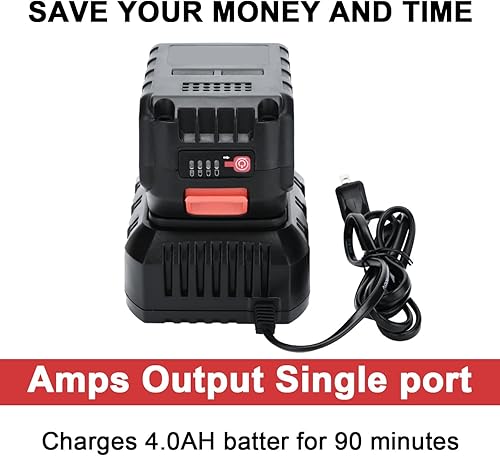 Miniatura 6 de Base de cargador rápido de un solo puerto de 21 V, cargador rápido para batería de iones de litio de 21 V (batería no incluida)