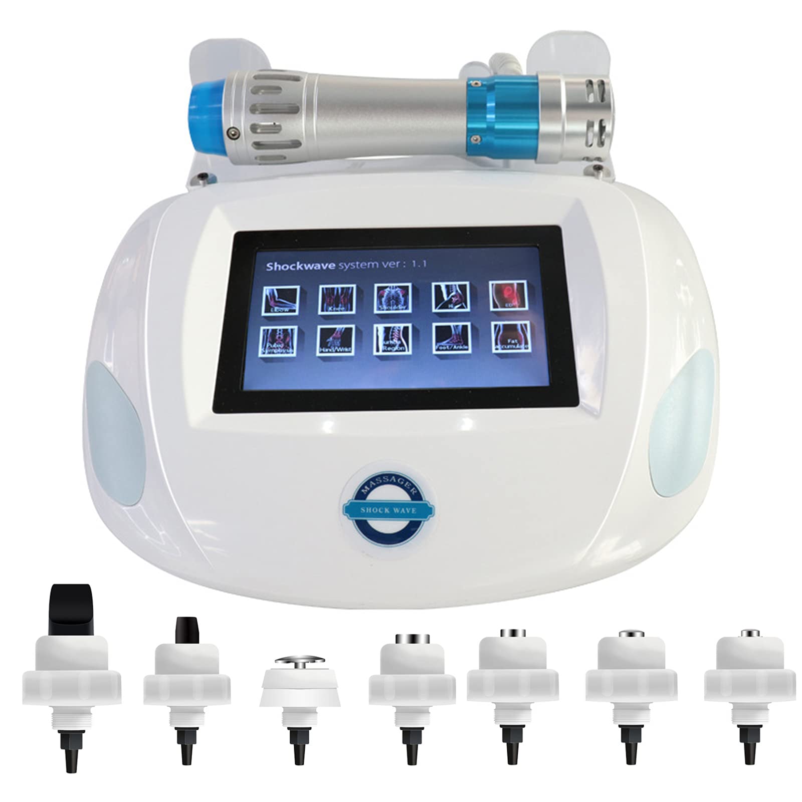 FURLOU Extracorporeal Shockwave Therapy Machine for ED Effective Healthy Device Physiotherapy Instrument with 7 Massage Head Pain Therapy System