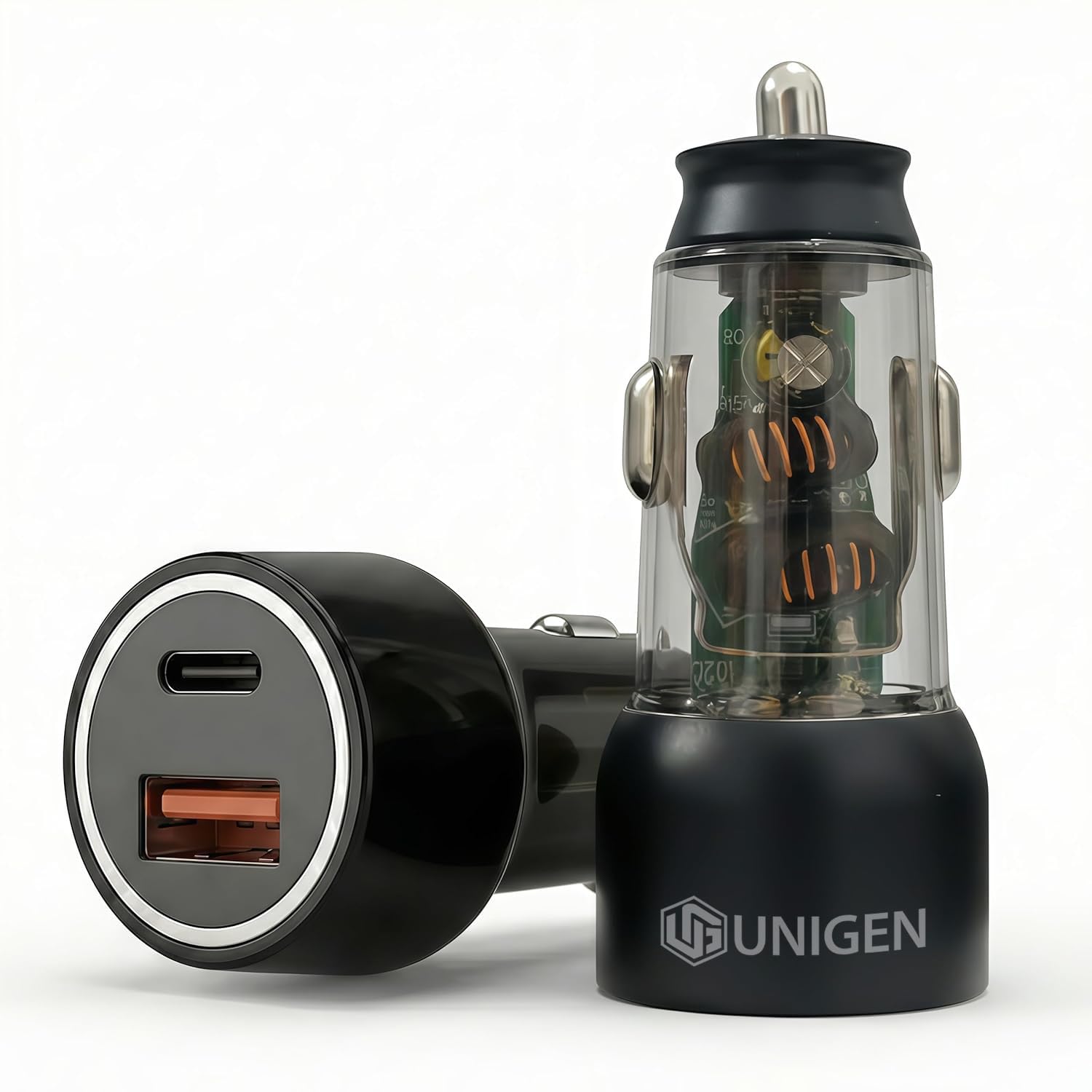 UNIGEN 125W Dual Port Car Charger | 80W + 45W Fast Charging | USB-C & USB-A Car Adapter | High-Speed Charging for All Devices-image-35