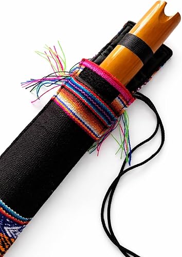 Miniatura 3 de Quena profesional de ESTILO ANDINO de Perú afinada en Sol mayor (440) hecha de bambú natural, bolsa está incluida