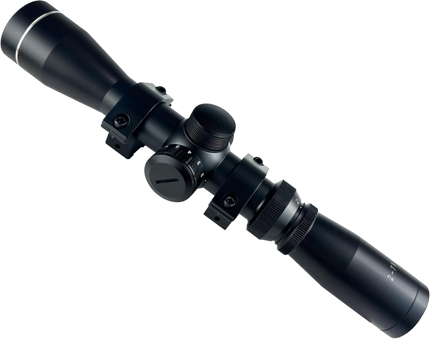 Long Eye Relief 2-7x32 Red Green Illuminated Duplex Reticle Scope Fits Pistol and Mosin Nagant 1891/30 M39 Scope with 1 Inch Scope Ring