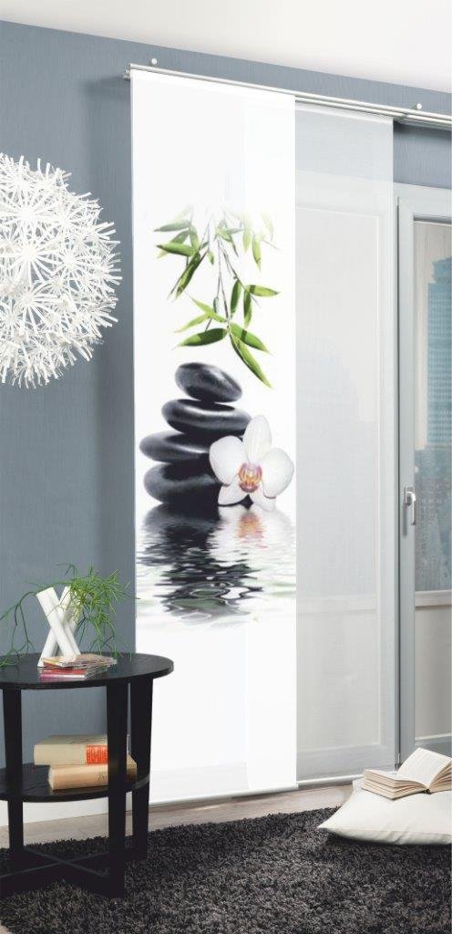 Home Fashion 87306-768 Panneau Japonais Polyester H:245 x W: 60 cm - VERT