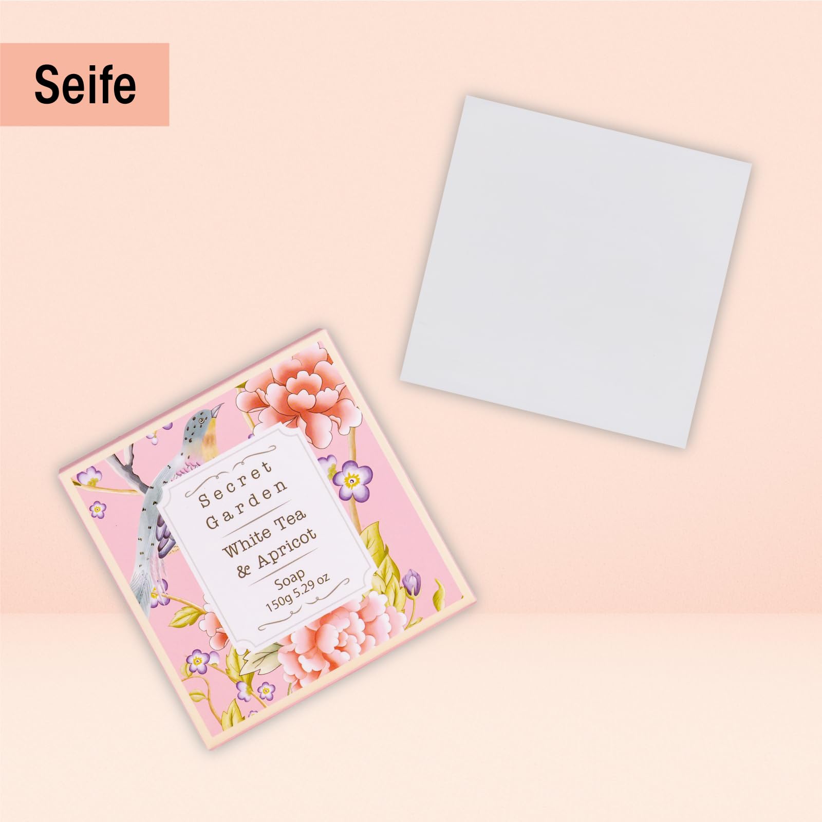 Set regalo Accentra SECRET GARDEN in un cestino da picnic in vimini, contenente gel doccia, bagnoschiuma, sali da bagno, sapone e spugna a rete, set per la cura del benessere da donna