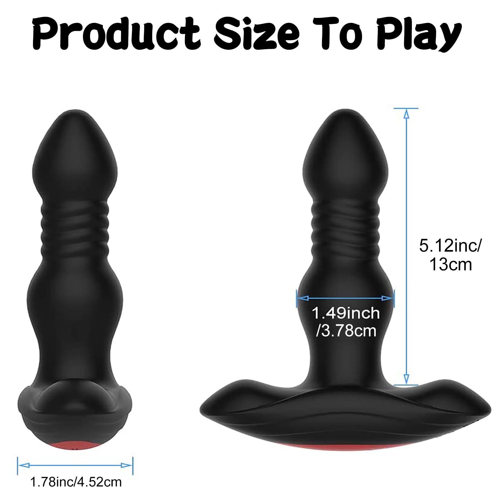 BEISAR Prostate Massager Anal Vibrator Thrusting Vibrating 7 Modes with Cock Ring Anal Plug Anal Sex Toys P Spot Massager Male Sex Toys for Men Dildos Women Couples AI Sync Remote Control Anal Beads: Blacktt