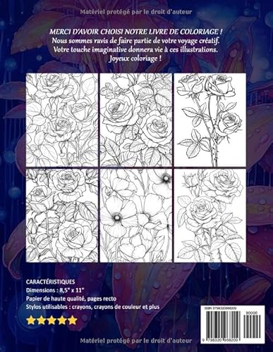 Livre de Coloriage Harmonie en Fleurs: Pages De Coloriage De Symphonies Florales Pour Adultes Pour S
