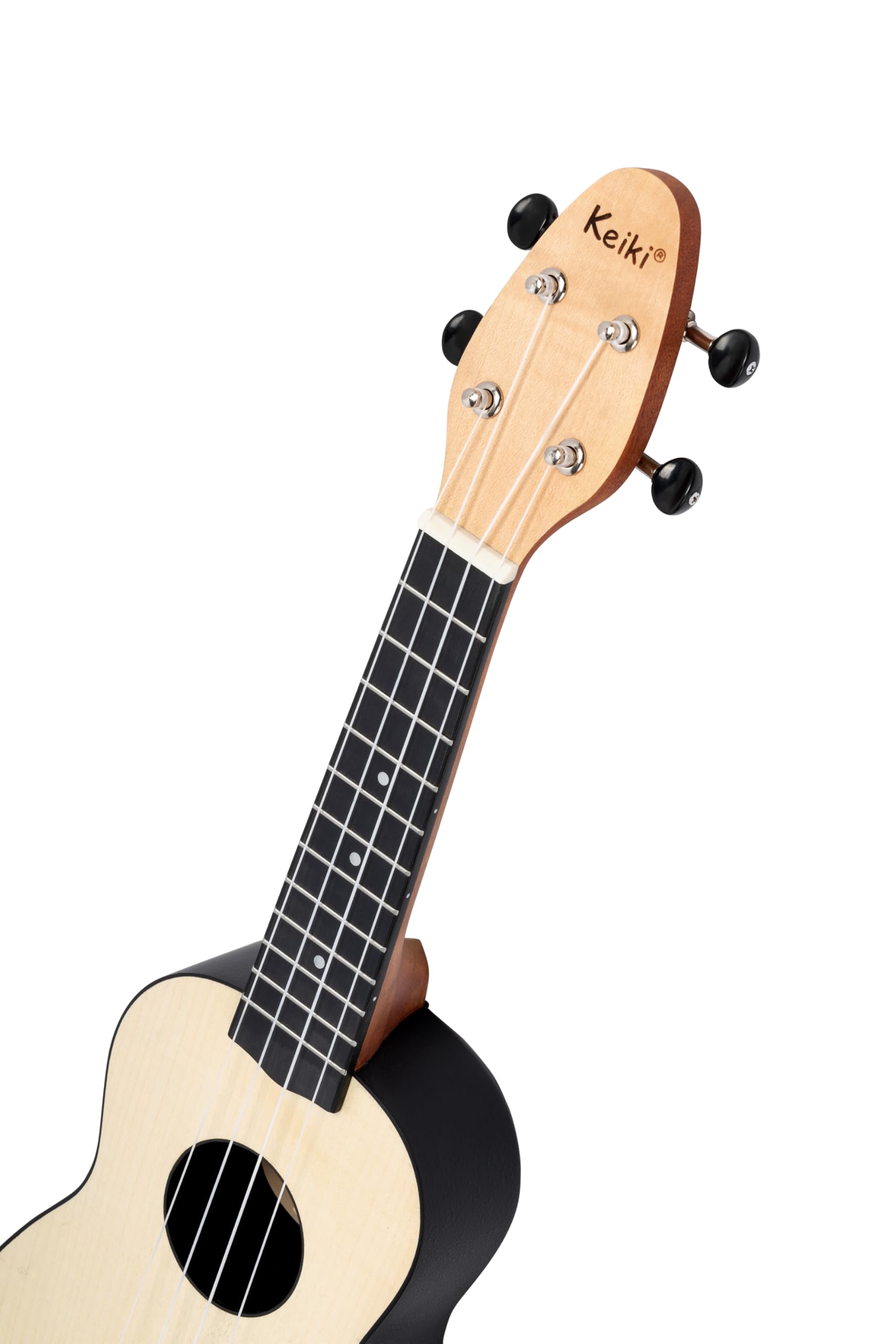 Ortega Guitars Ukulele Soprano Mancino – Acustico – Keiki K2 Series – Accessori Inclusi – Acero / ABS, Natural (K2-MAP-L)