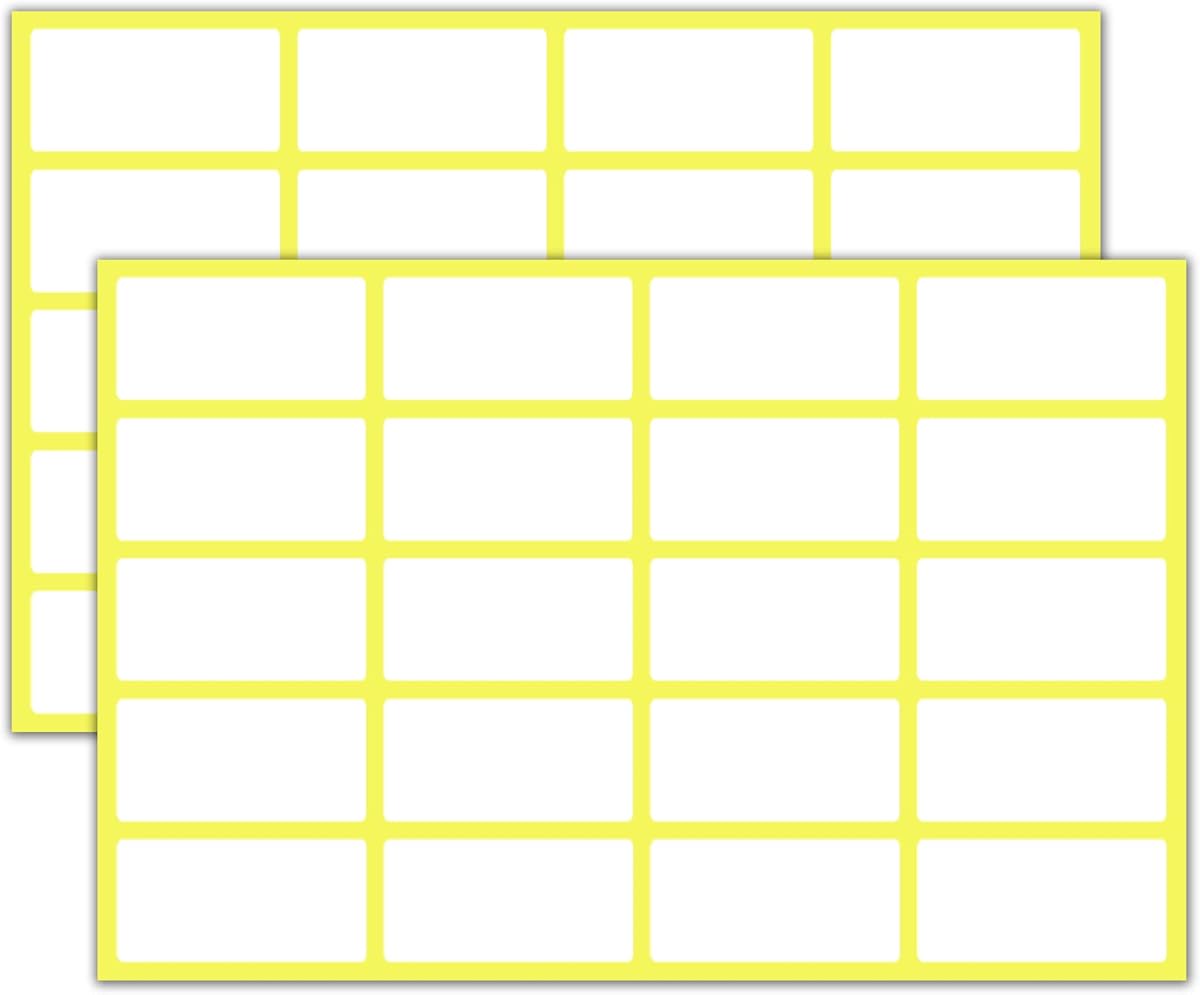 Paquete de 500, 1.5" x 0.75" - Etiquetas adhesivas blancas en blanco para escribir | Etiquetas adhesivas adhesivas