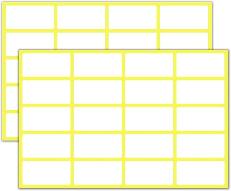 Paquete de 500, 1.5" x 0.75" - Etiquetas adhesivas blancas en blanco para escribir | Etiquetas adhesivas adhesivas