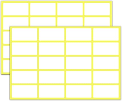 500 Pack, 1.5" x 0.75" - Blank White Labels Stickers to Write On