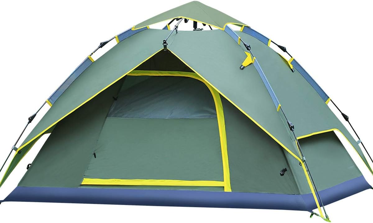 Qisan Dome Tent Hydraulic Canopy Tent for Camping 3-4 Person Automatic Camping Tent