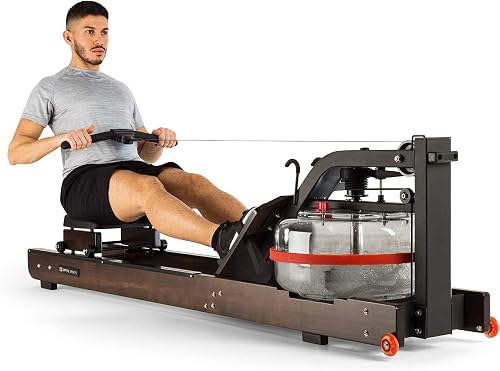 Capital Sports Stoksman 2.0 water rower with wooden double slide rail