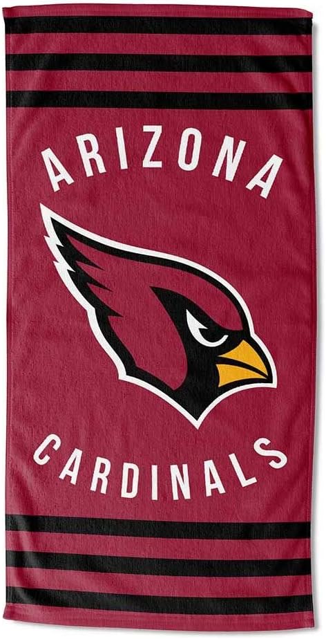 NorthwestNFL Arizona Cardinals Beach Towel, 30" x 60", Stripes