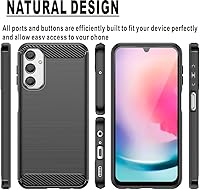 Vista 3 de Folmeikat Funda compatible con Samsung Galaxy A24 4G, con protector de pantalla, absorción de golpes, flexible de goma TPU, funda protectora