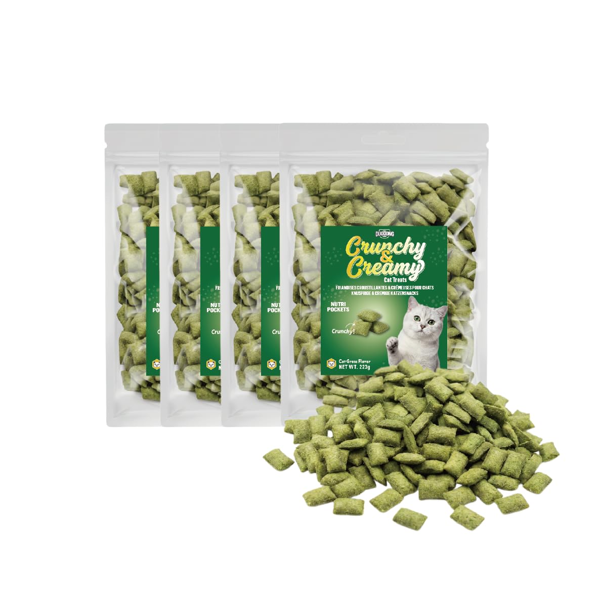 Cat Treats, Crunchy & Creamy Cat Snacks, Great for Training & Rewarding