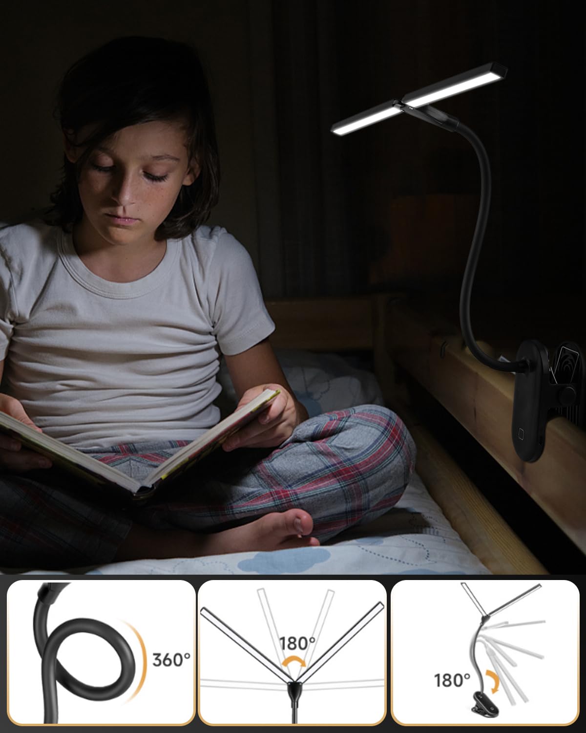 Amazon.co.jp: LamparaDecor ミュージックスタンドライト クリップオン