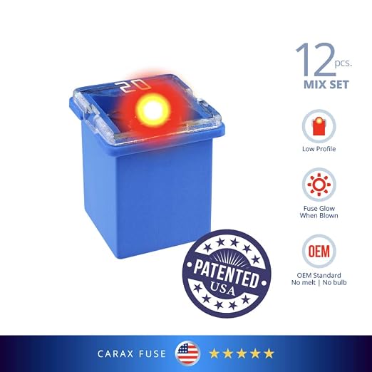 CARAX Glow Fuse Kit 12 pcs fusibles automotriz miniatura 2