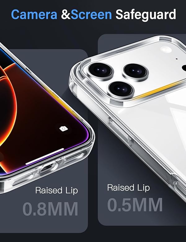X-level for iPhone 17 Pro Max Case Clear, Non-Yellowing Ultra-Thin Super Soft Phone Cover, Non-Slip Shockproof Protective Crystal Transparent Ultra Slim Phone Case for iPhone 17 Pro Max 6.9 inch,2025 by X-level - Image 3