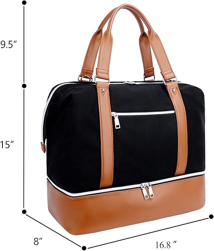 Miniatura 8 de KKXIU Bolsas de fin de semana para mujer, bolsa de lona para la noche, bolsa de viaje deportiva, bolsas de lona de mano para aviones, bolsa de