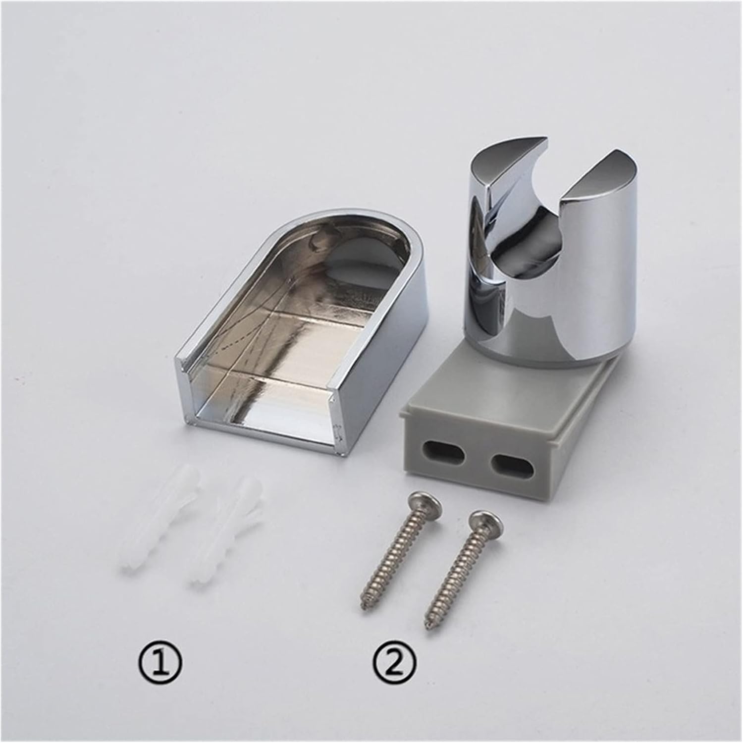 1Pcs Adjustable ABS Chrome Handheld Shower Holder Bracket Rail Bracket Slider Wall Mounting for Head Shower Installation Bracket