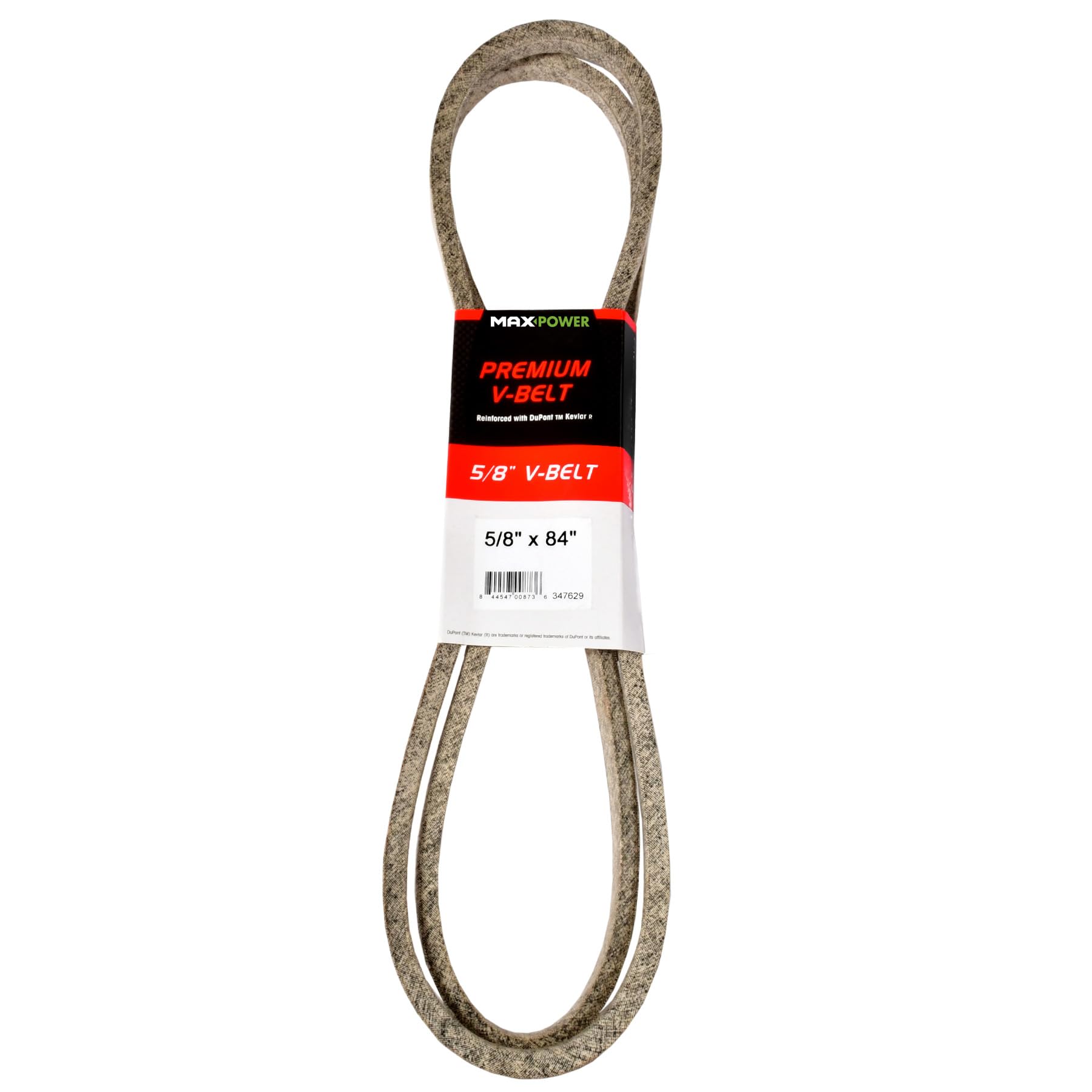Maxpower 347629 Premium Belt Reinforced with Kevlar Fiber Cords, 5/8" x 84"