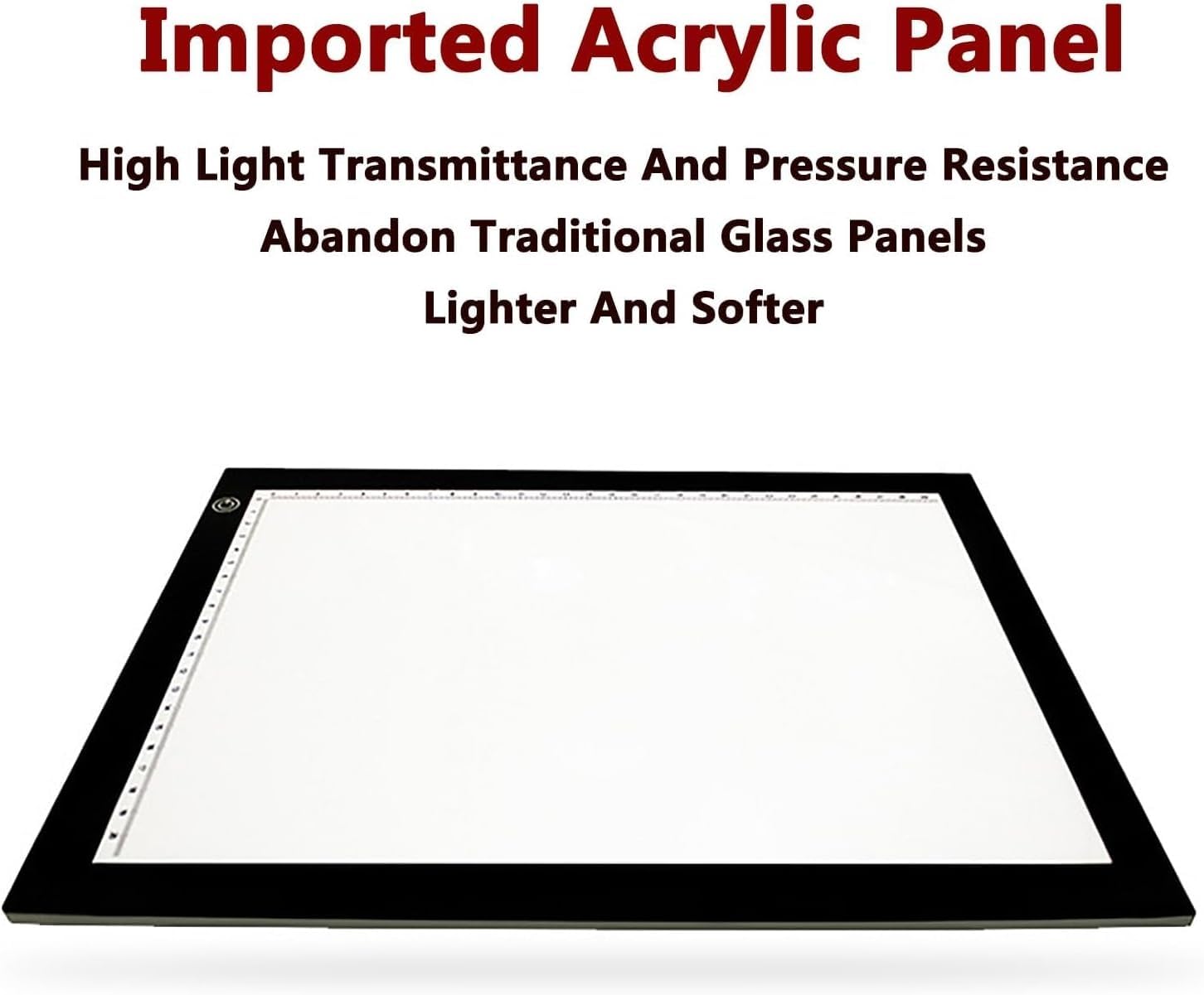 Caja de luz para dibujar, tablero de trazado portátil A1 A2 A3 con panel acrílico, atenuación infinita y función de memoria de brillo para artistas y bocetos