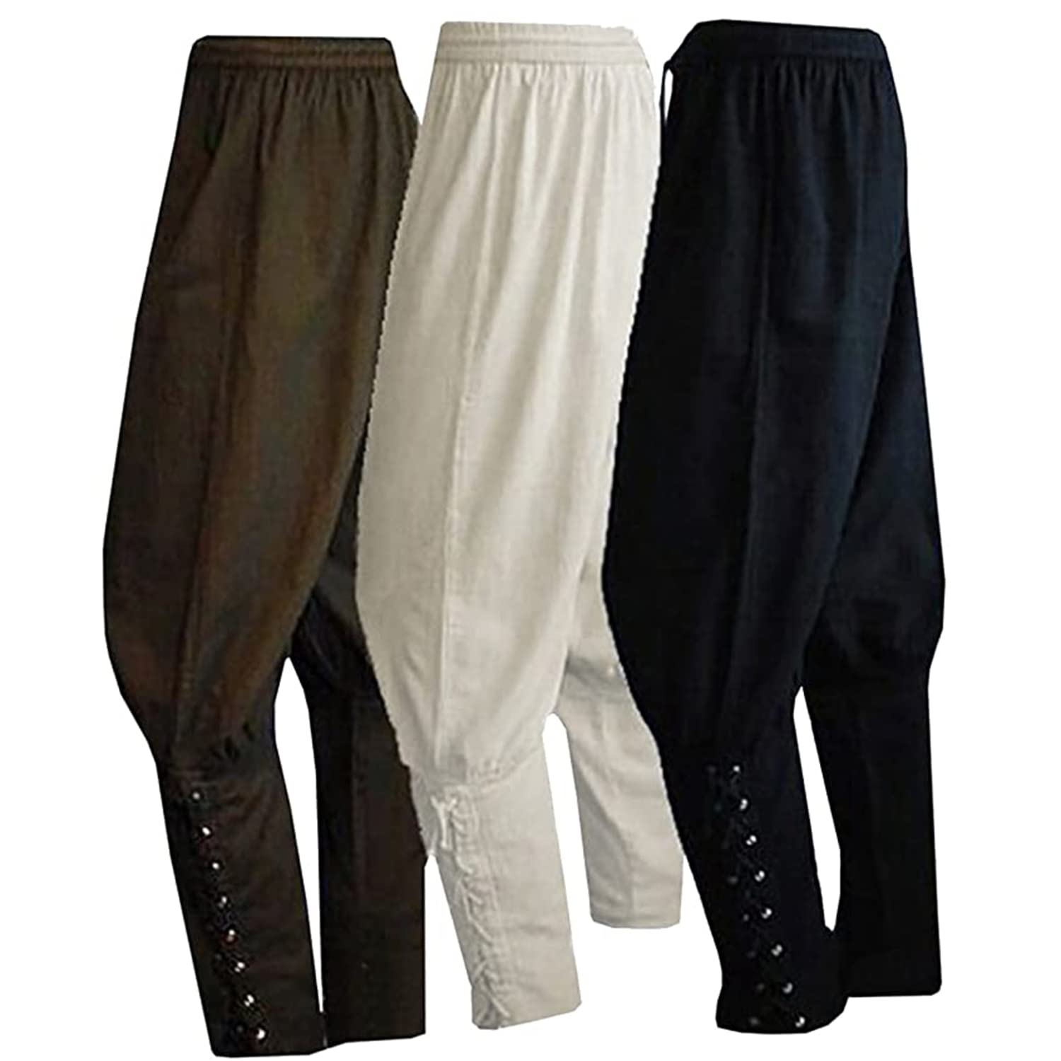 men39s ankle banded pants medieval viking navigator pirate costume trousers renaissance gothic pants