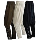 Men's Ankle Banded Pants Medieval Viking Navigator Pirate Costume Trousers Renaissance Gothic Pants