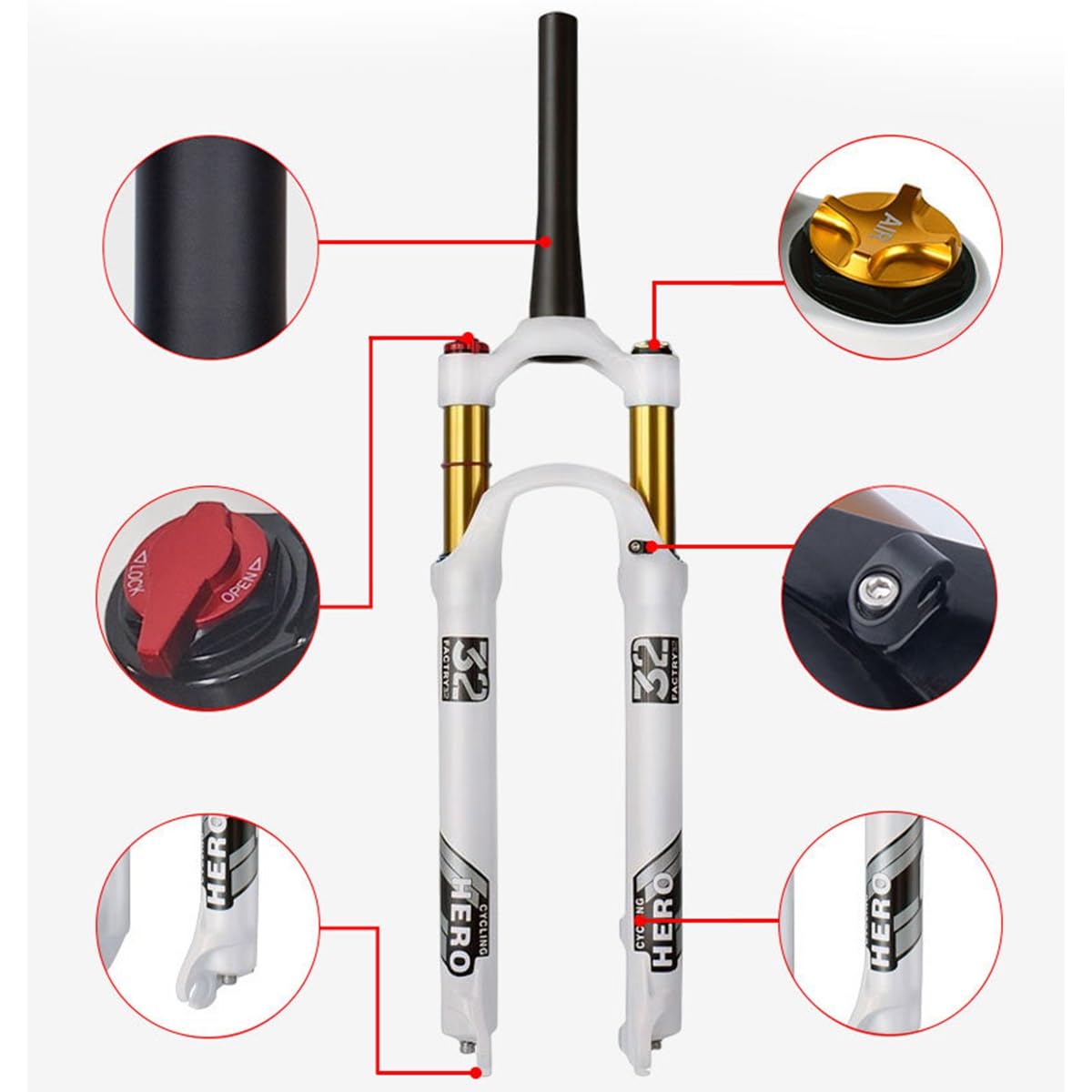Amazon.co.jp: 自転車フロントフォーク 26 27.5 29インチ MTB