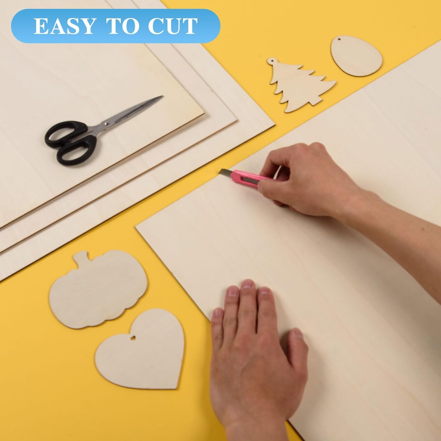 12 Pack Plywood Sheets for Crafts 300 x 400 x 3mm Unfinished Basswood Sheets Blank Plywood Boards Craft Rectangular Wood for Woodcraft Painting - Image 4