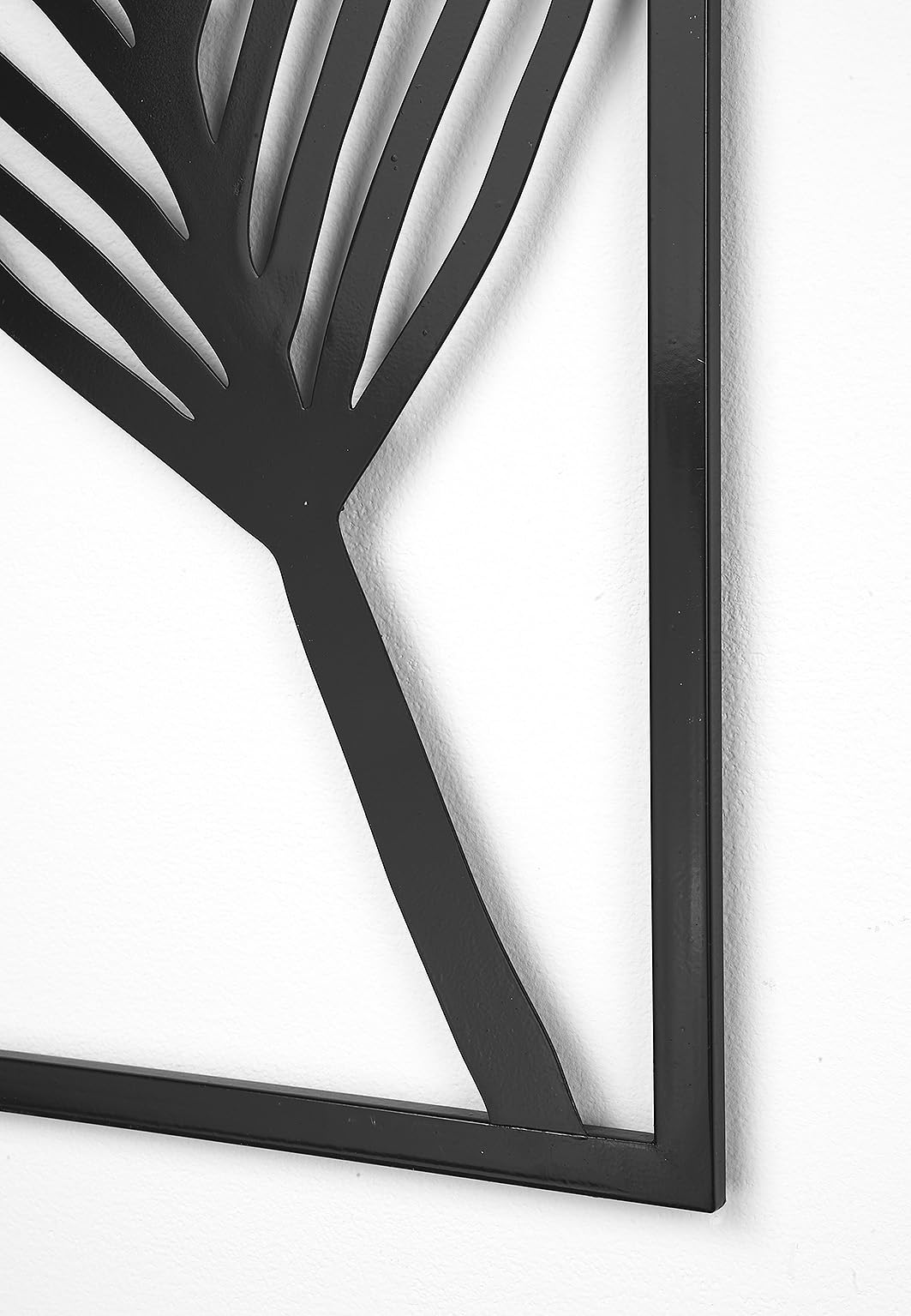 Kobolo Wandbild Wanddeko Metallbild FEATHER Metall zweiteilig Schwarz