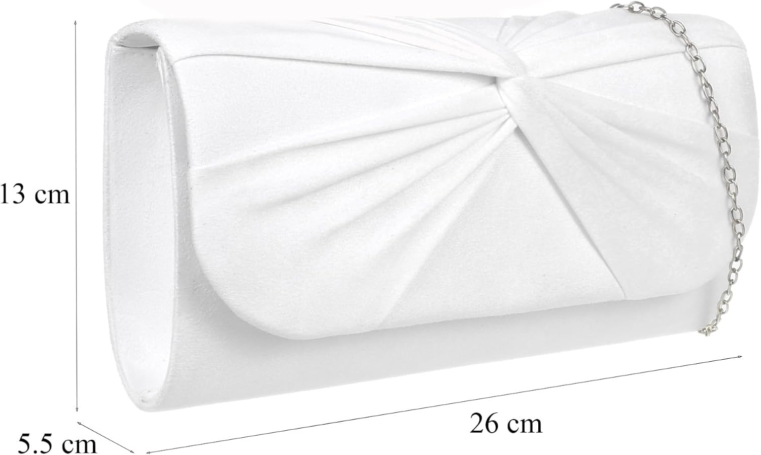 Girly HandBags Womens Twist Faux Suede Clutch Bag