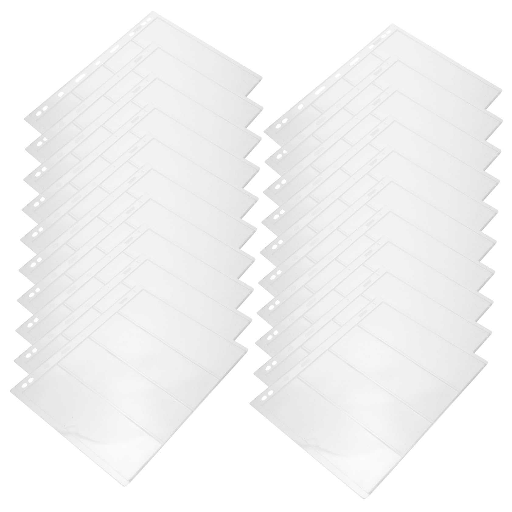 Fogli per Collezione Banconote 20 Fogli Pvc, Pagine 9 Fori | Raccoglitore Standard, Trasparenza Singola 4 Righe, Organizzazione e Protezione da Polvere