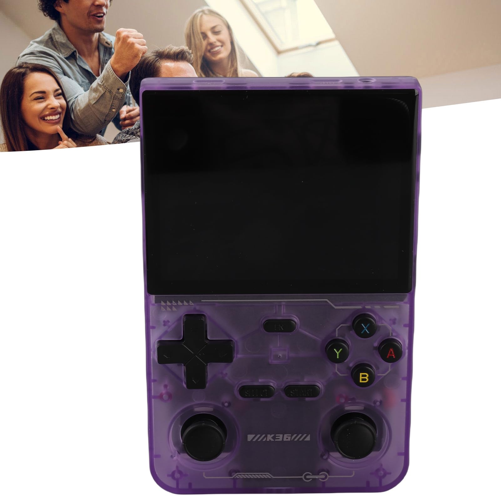 Generic Przenośny Odtwarzacz Gier z Ekranem 3,5 Cala Podwójny Joystick Przenośna Konsola do Gier z Profesjonalnym Chipem do dla Entuzjastów Retro (PURPLE)