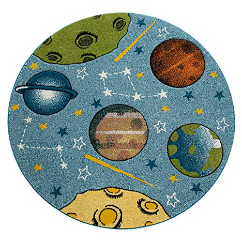 Tappeto Bambini Cameretta Rotondo a Pelo Corto