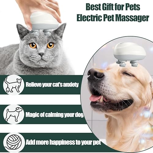 Miniatura 5 de GiftPlus Masajeador eléctrico para el cuero cabelludo, multifuncional e impermeable con 96 nodos de amasamiento, rascador de cabeza recargable para