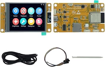 ESP32 Cheap Yellow Display Dev Board with 2.8 240x320 TFT Touchscreen Display, WiFi & Bluetooth 4.2, Dual 240MHz CPU, 520KB RAM, Supports OV2640 Camera, SPI/I2C/UART/PWM, TF Card