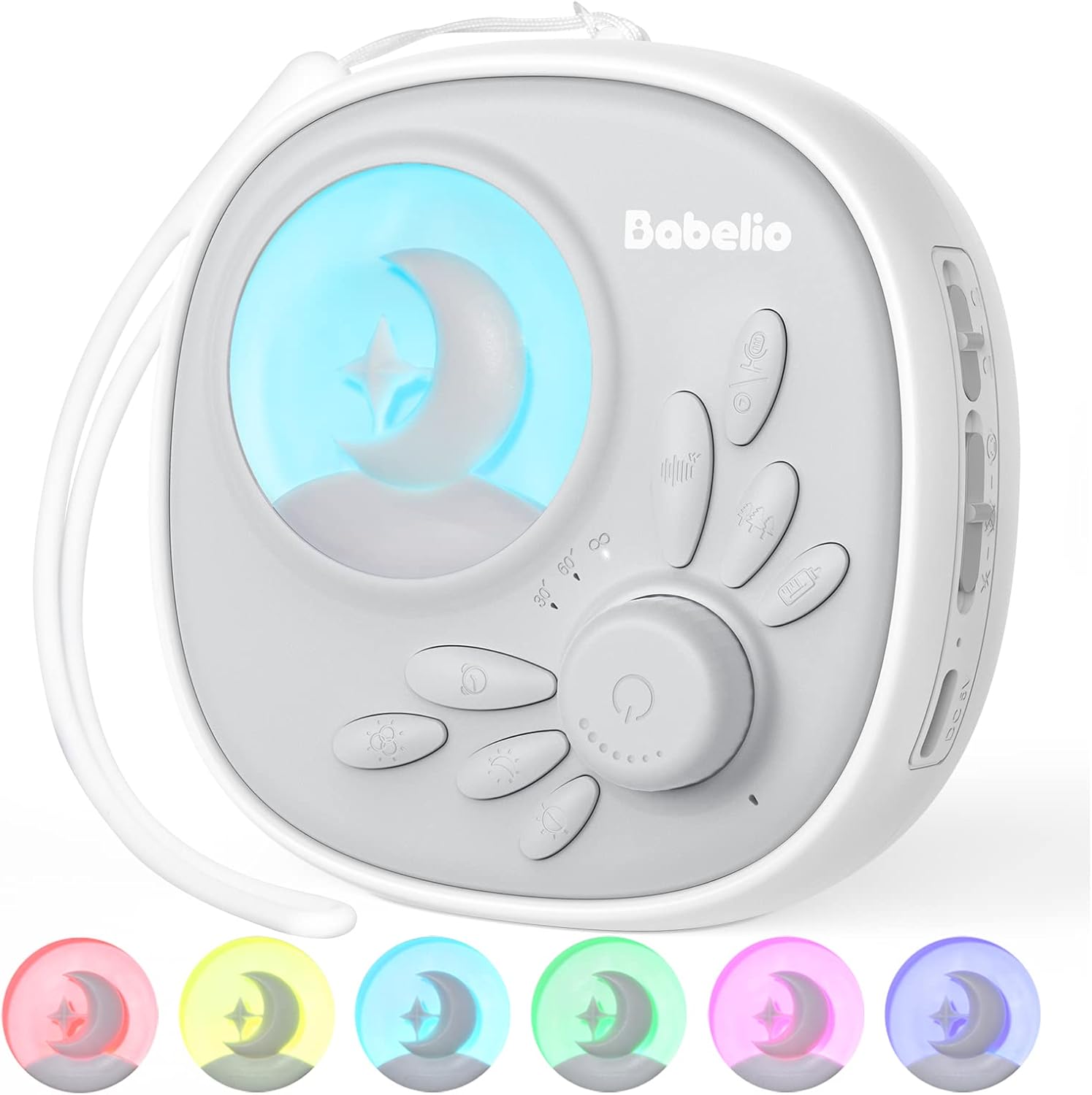 White Noise Machine Baby, Babelio Portable Sound Machine with Night