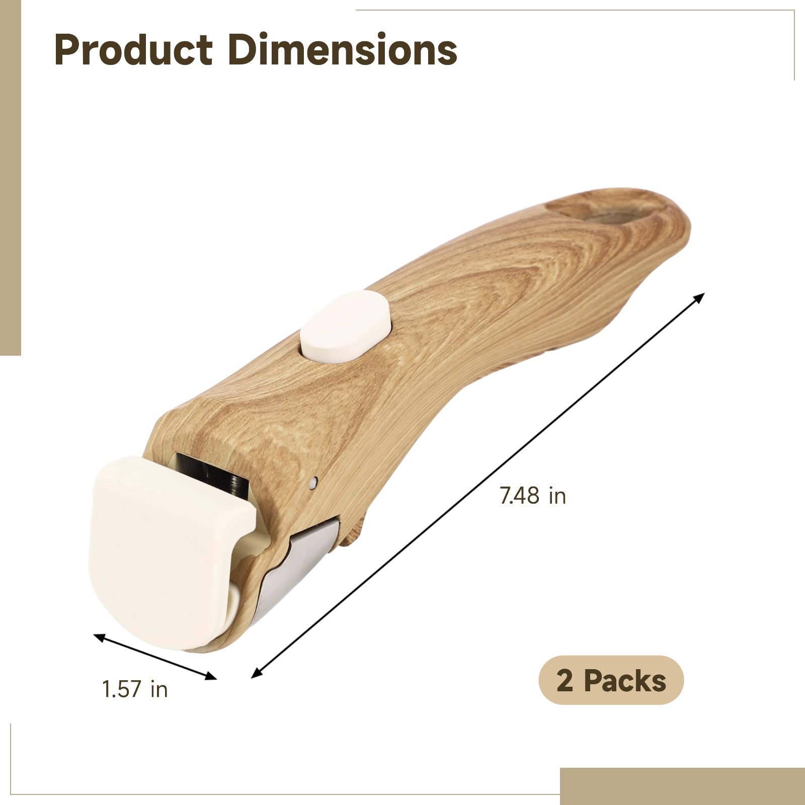 2 Stk. Abnehmbarer Griff für Töpfe und Pfannen, Ersatzgriff für die Küche, 17,5 cm Universal-Kochgeschirrgriffe mit hitzefestem Griff, passend für viele Töpfe und Pfannen, mit Holzoptik