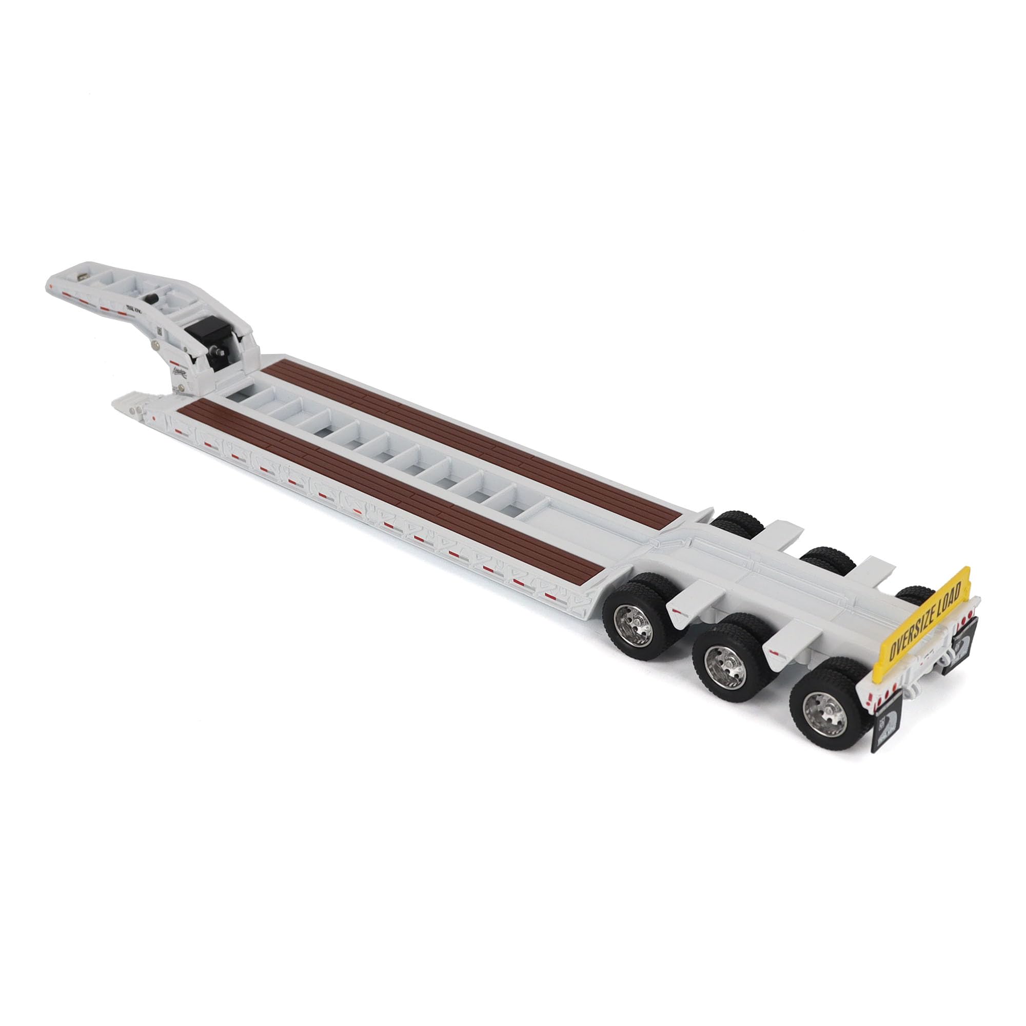 Remorque Lowboy hydraulique 1/50 blanche pour maquette camion