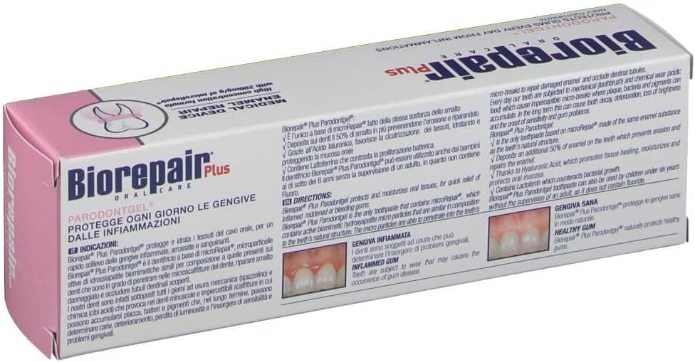 Biorepair Parodontgel® Daily Toothpaste - 2.54 Fluid Ounces (75ml) Tubes (Pack of 3) [ Italian Import ]