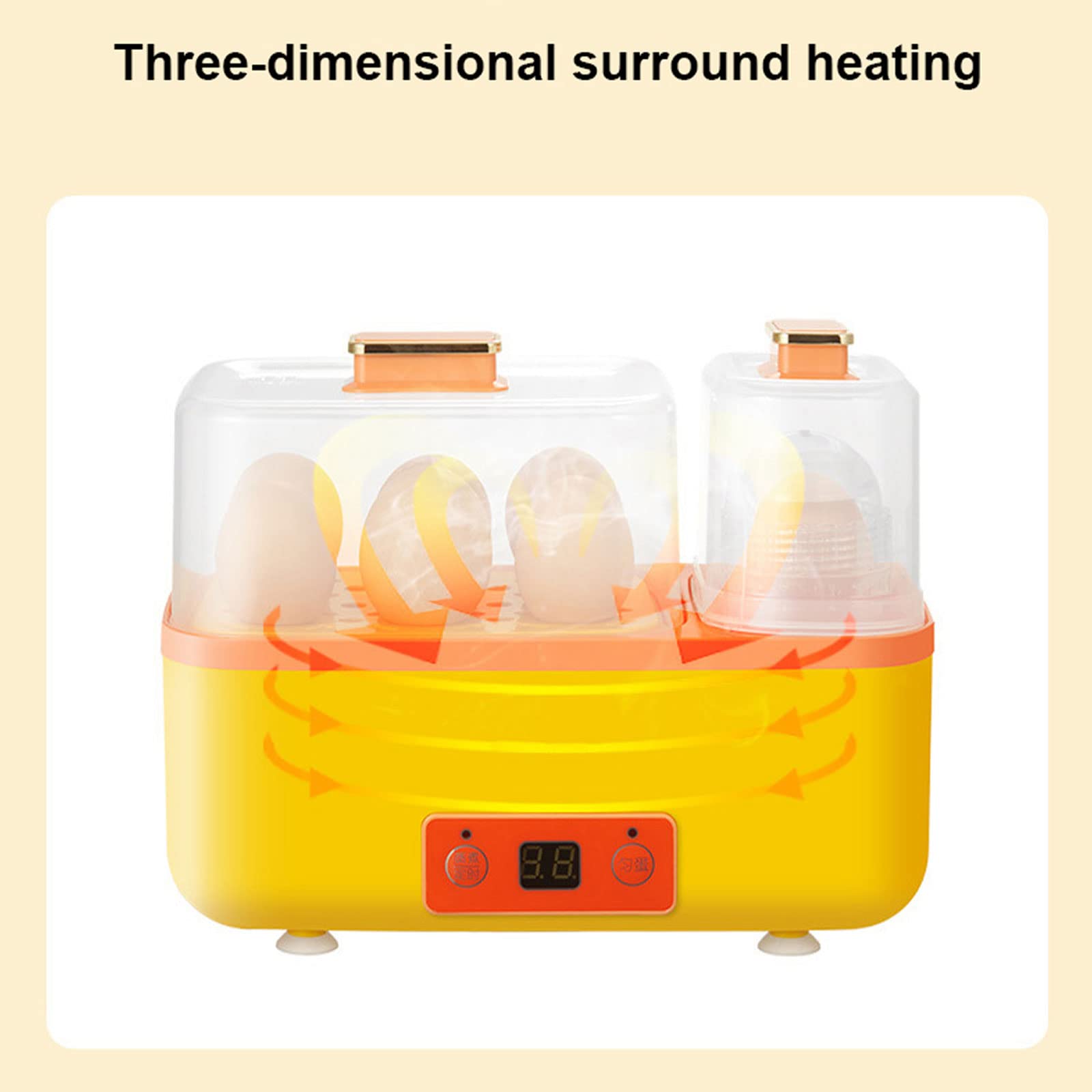 Hervidor de huevos rápido, vaporizador de alimentos y verduras Hervidor de huevos eléctrico Capacidad para 6 huevos Hervidor de huevos duros 200 W Máquina