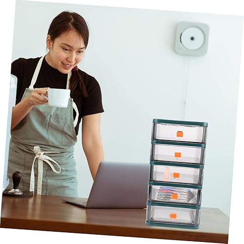 Miniatura 7 de EXCEART Caja de almacenamiento de 3 piezas, mini organizador de almacenamiento de cosméticos, cajones de organización para escritorio, maquillaje,