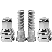 M14x1.5 Chrome Wheel Lug Stud Nut Set HCPZ1012A HCPZ1012B Compatible with 2003-2023 Ford F250 F350 F450 F550 Super Duty Excursion F-53 4PCS