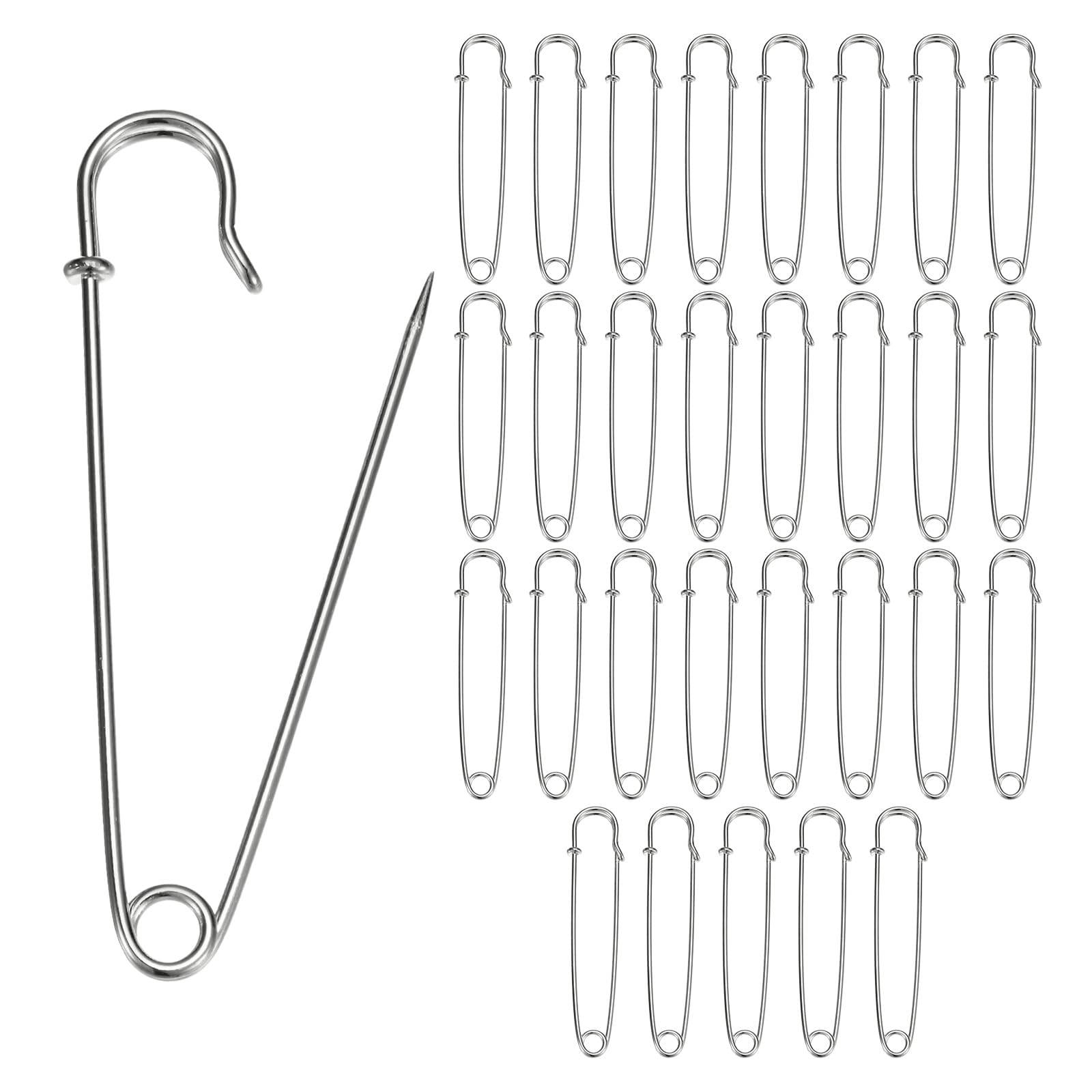 Grandes épingles à nourrice 10,2 cm M METERXITY en lot de 30 pour couture et linge