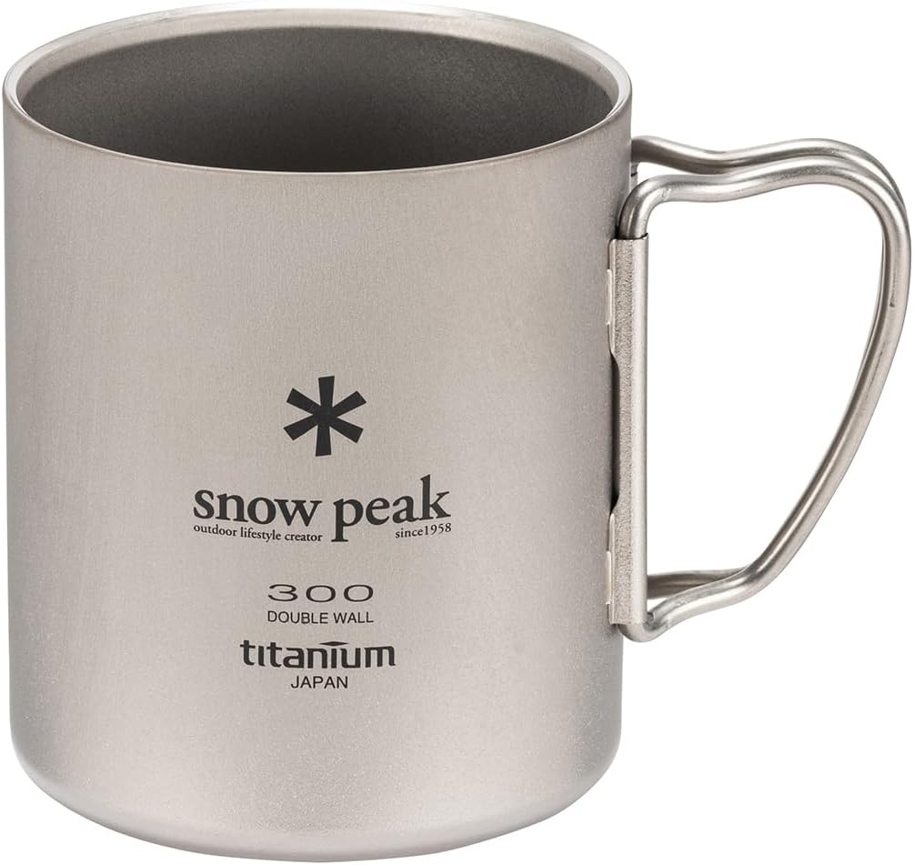Snow Peak Titanium Double-Wall Mug - Durable & Lightweight Insulated Mug - Camping - 15.2 fl oz