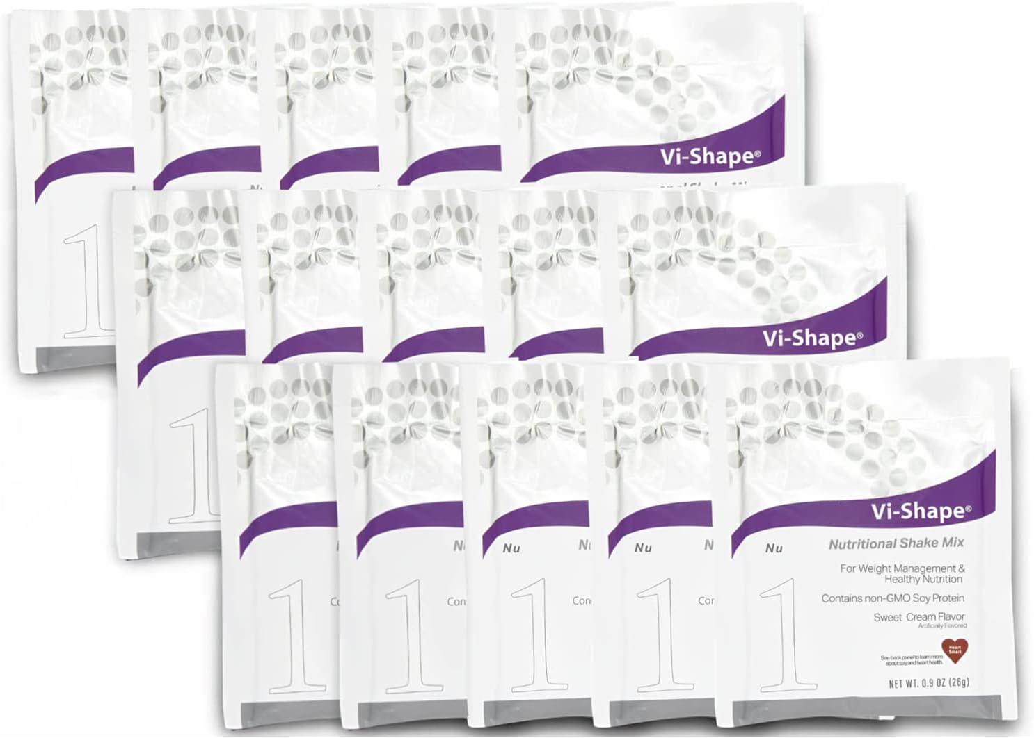 ViSalus Vi-Shape Nutritional Shake Mix Travel Packets (15 Count) | Sweet Cream Flavor