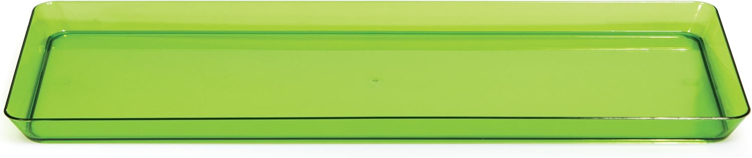 Hottest Sale Creative Converting Rectangle Plastic Serving Tray, 15.5 Inch X 6 Inch, Translucent Green