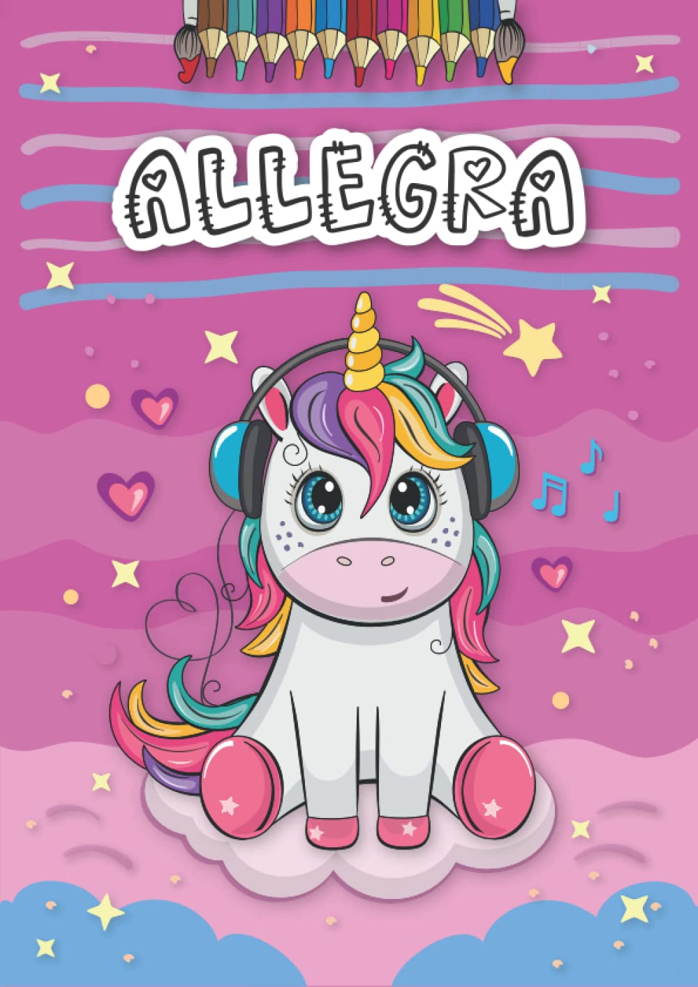 Independently published Allegra: Personalized Coloring Book for Allegra | Theme: Unicorn | Birthday gift for girl, daughter ... | Ages: 4-8 | 25 unicorn designs with name Allegra, Large size A4 (ca. 8.5 x 11 inches)
